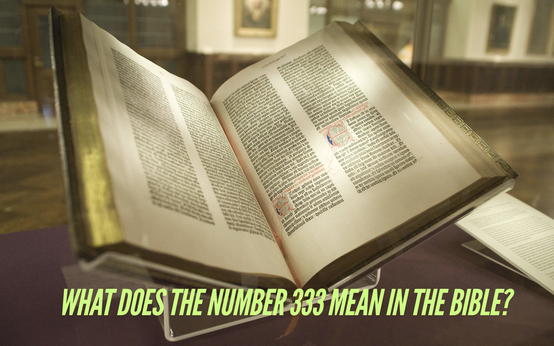 What Does the Number 333 mean in the Bible?